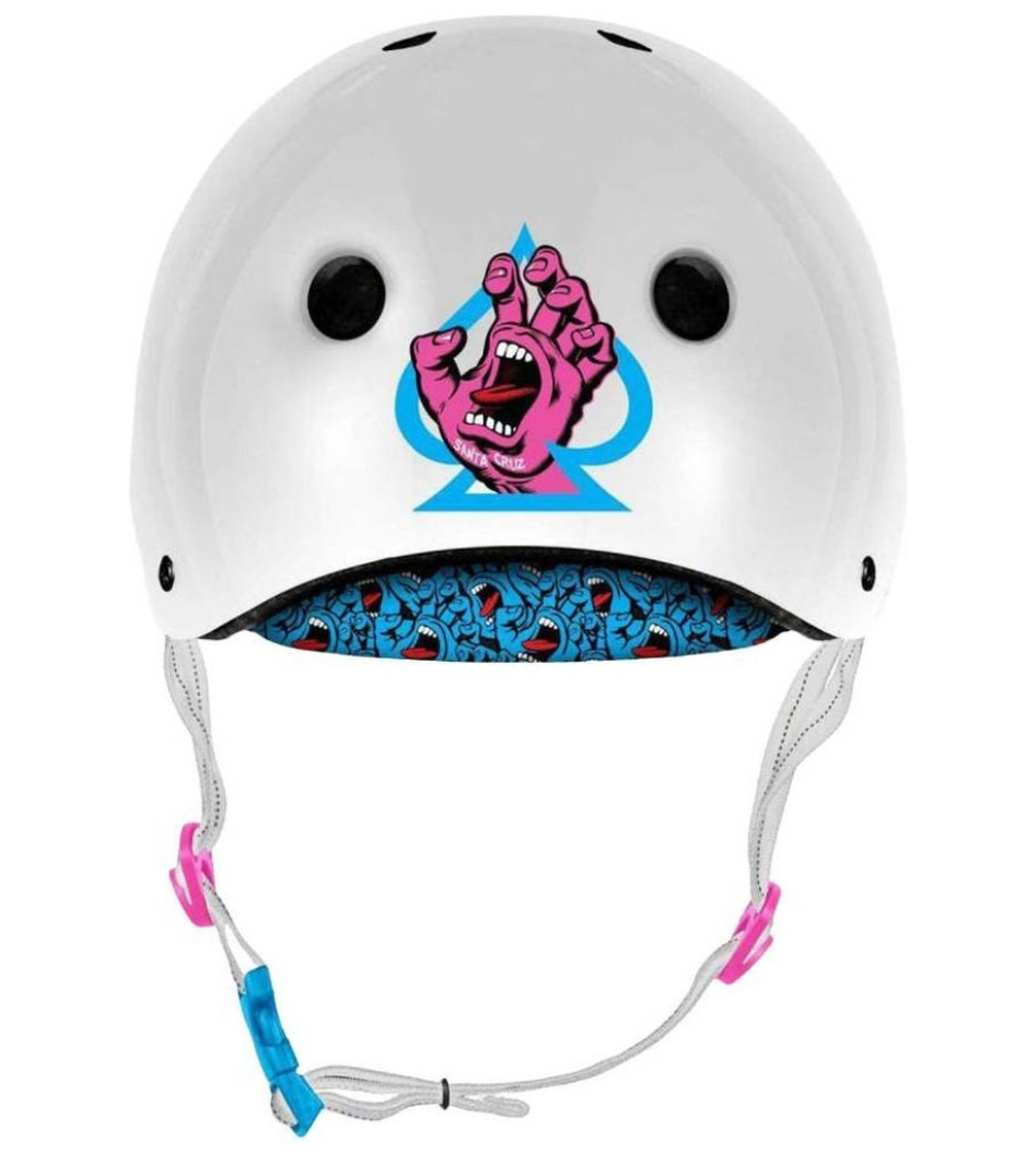 PROTEC LOW PRO CERTIFIED HELMET - SANTA CRUZ SIGNATURE EDITION - GLOSS WHITE