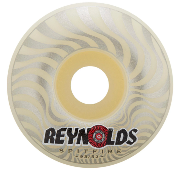 Spitfire Reynolds Soft Sliders F4 Wheels Set White Silver Swirl (93a)