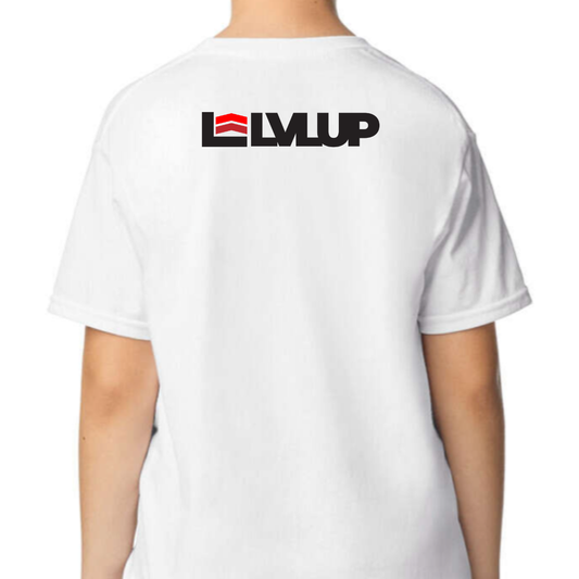 WHITE LVLUP TEE