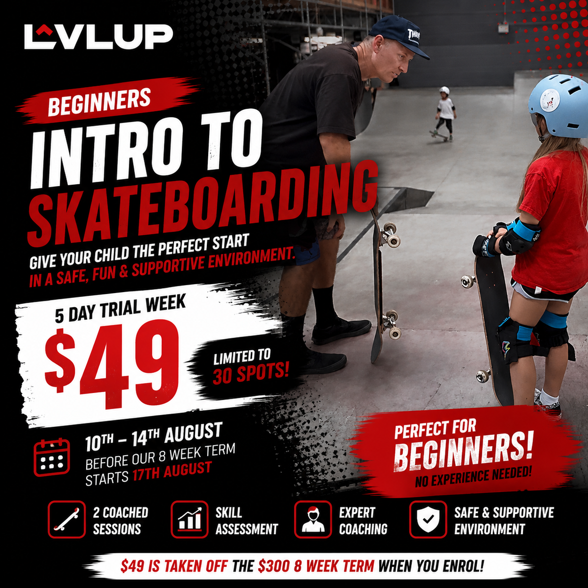 LVLUP Intro to Skateboarding Week