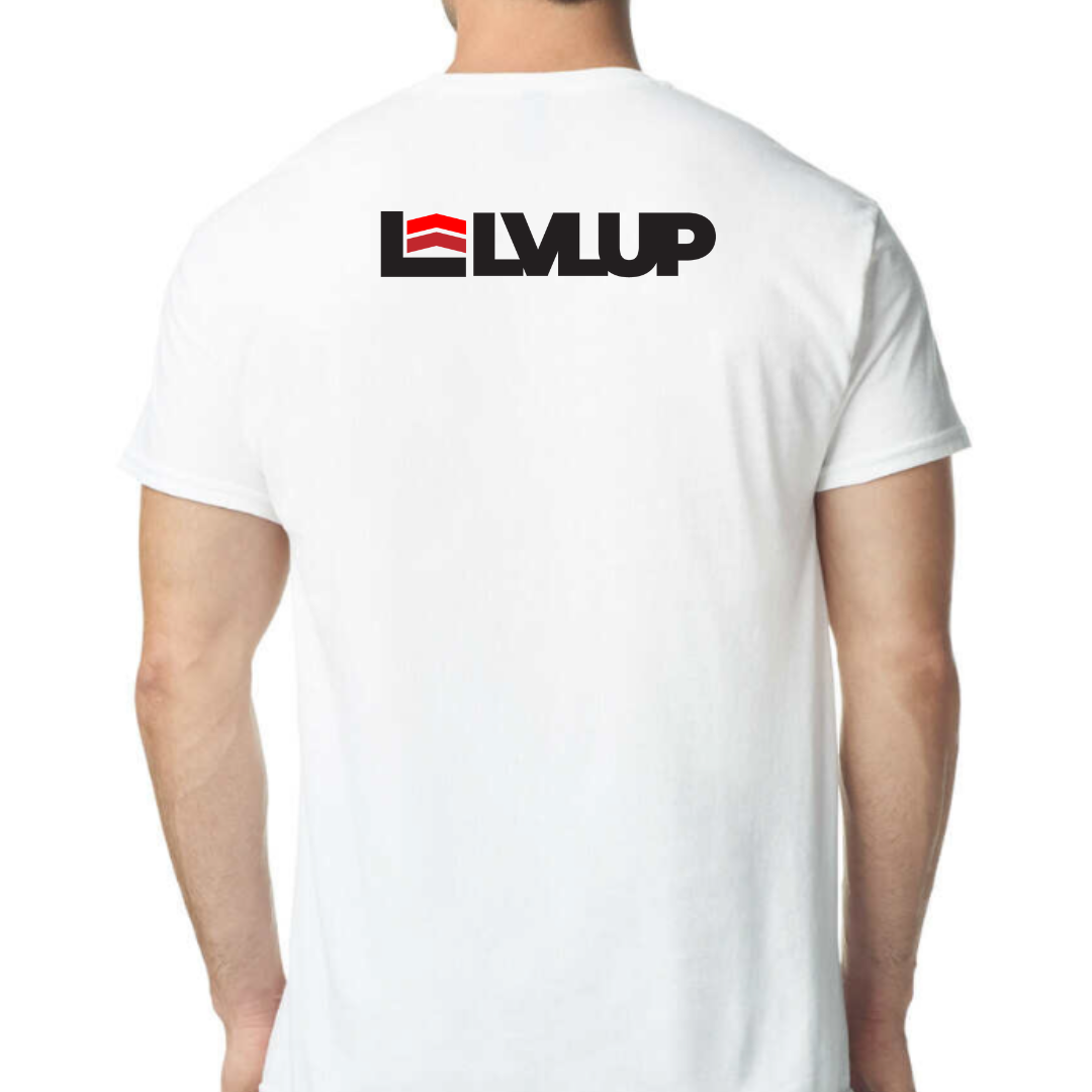 WHITE LVLUP TEE