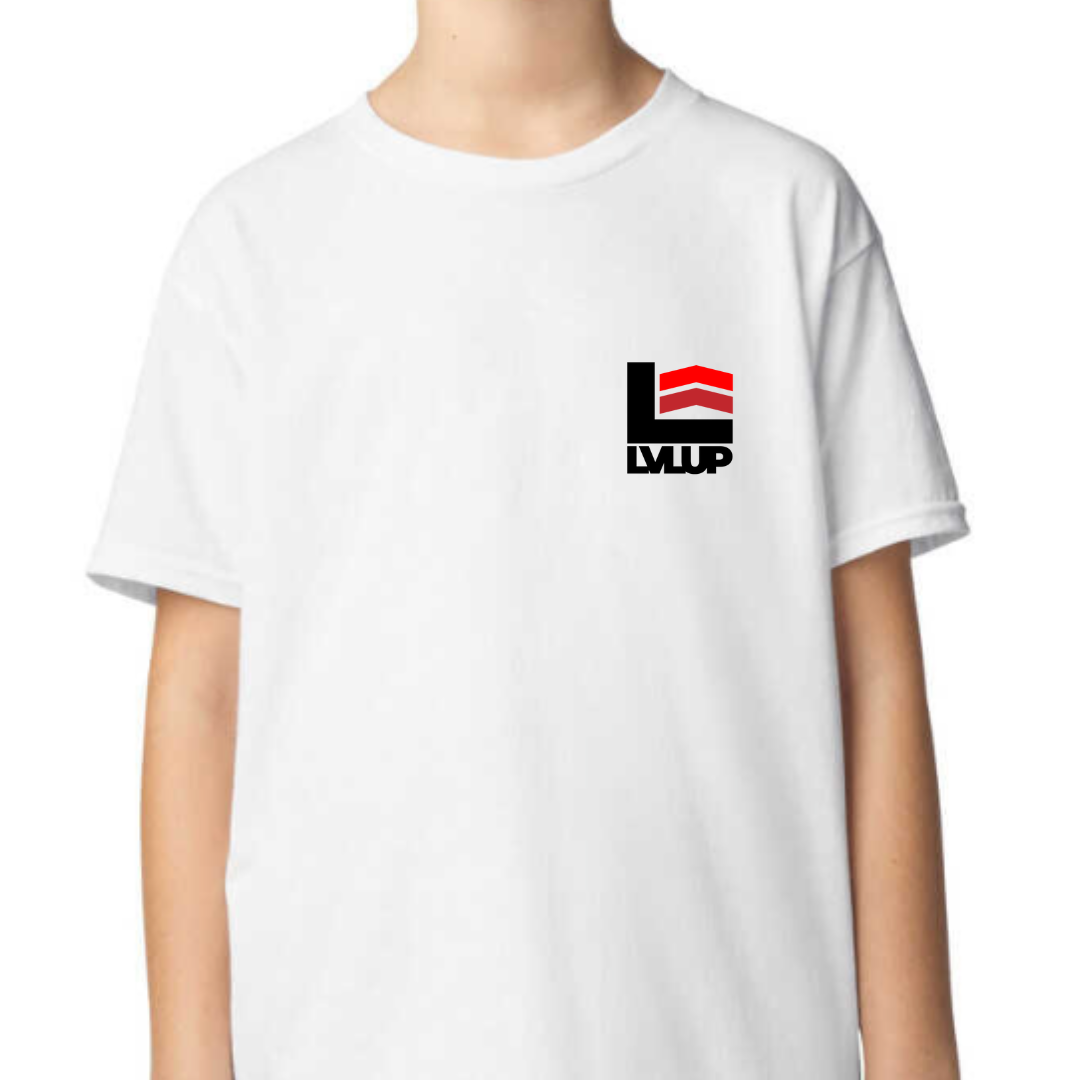 WHITE LVLUP TEE