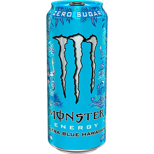 Monster ENERGY, Zero Sugar Ultra Blue Hawaiian Drink, 16 Fl Oz