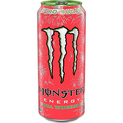 Monster ENERGY, Zero Sugar Ultra Watermelon Drink, 16 Fl Oz