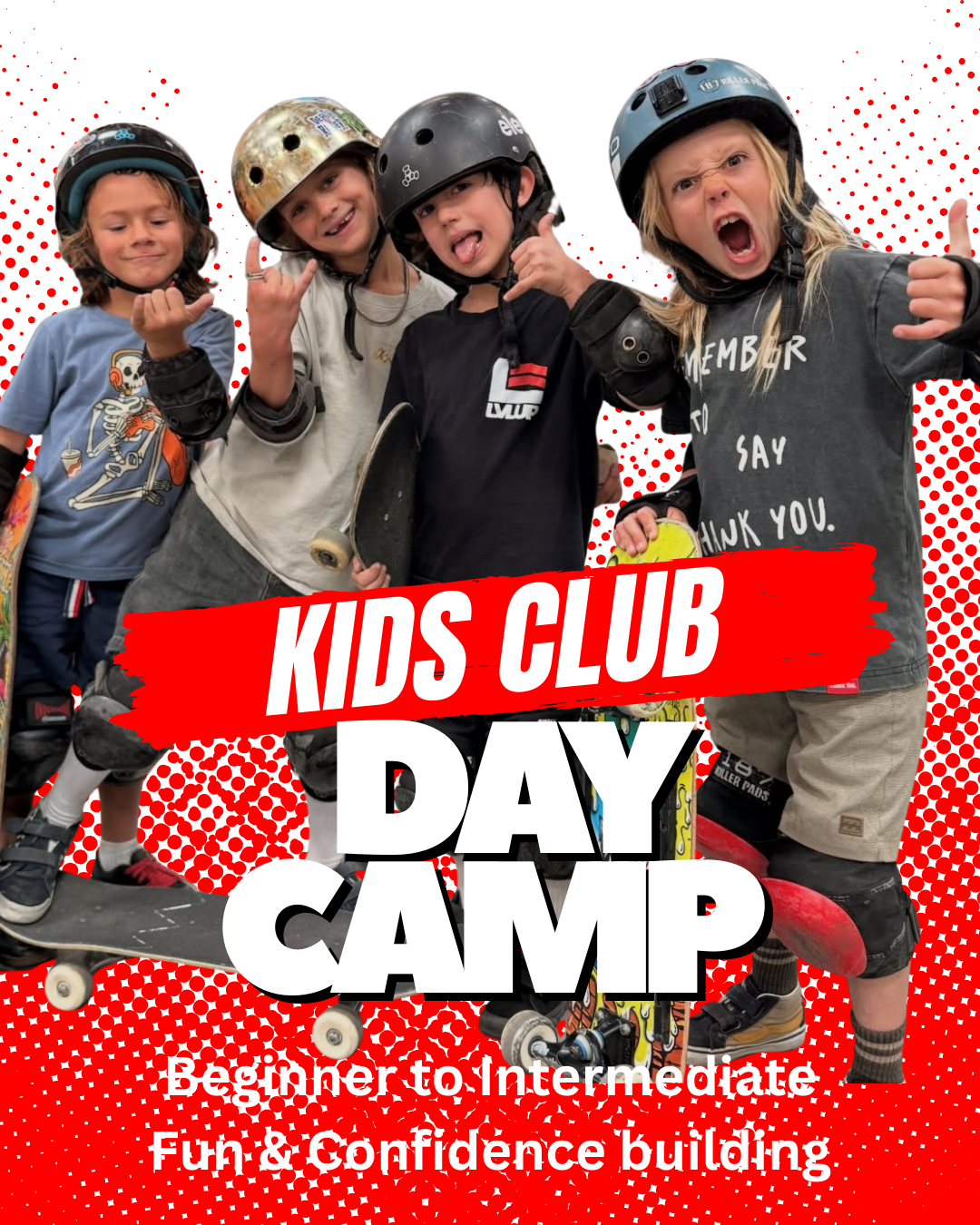 SUMMER KIDS CAMP DAILY : LVLUP SKATE KIDS CLUB PROGRAM